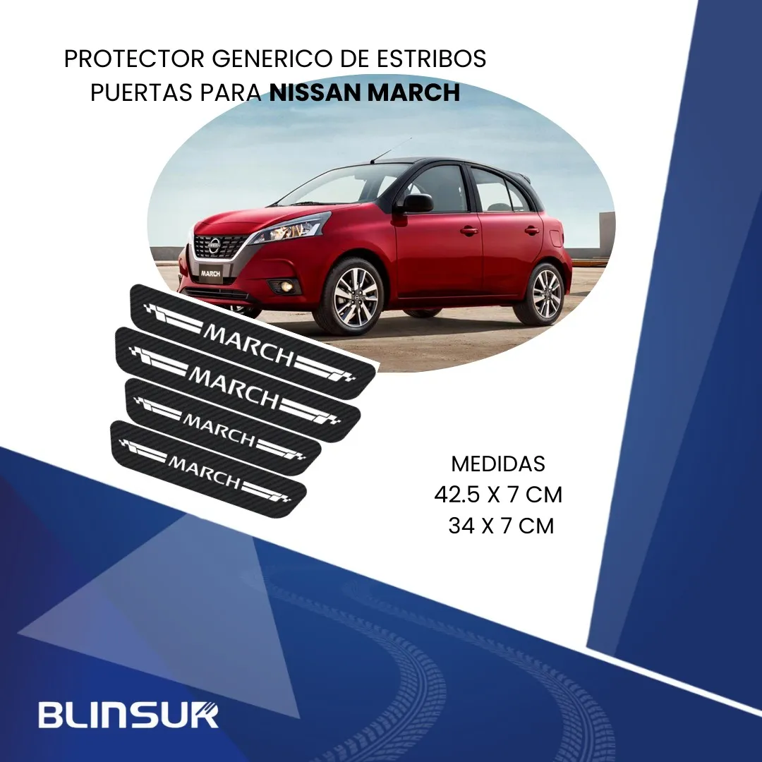 Sticker Protección De Estribos Puertas Nissan March - Image 3