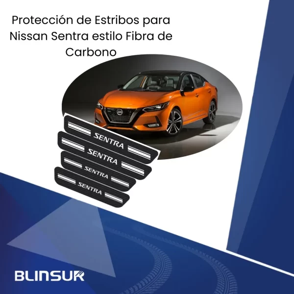 Cinta Protectora Embellecedora Estribos Para Nissan Sentra