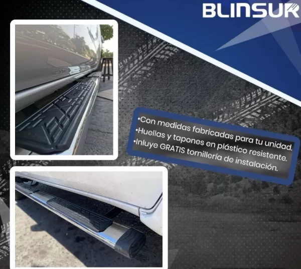 Estribos Bronx Ford Lobo F-150 Doble Cabina 2017 -2021 Cromo