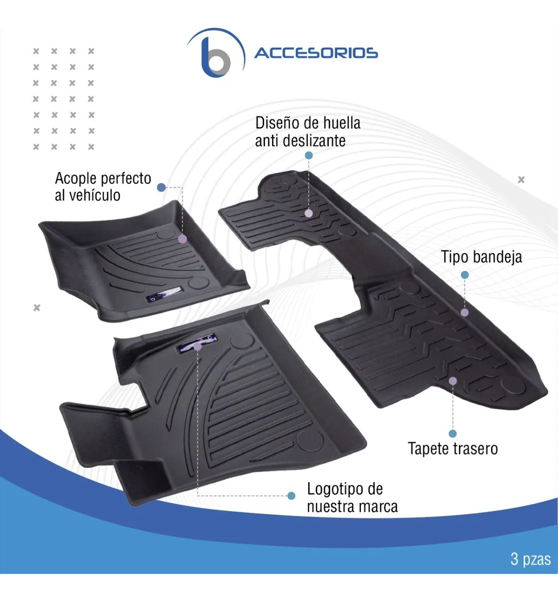 Juego De Tapetes Tipo Bandeja Para Bmw X5 2021 - Image 3