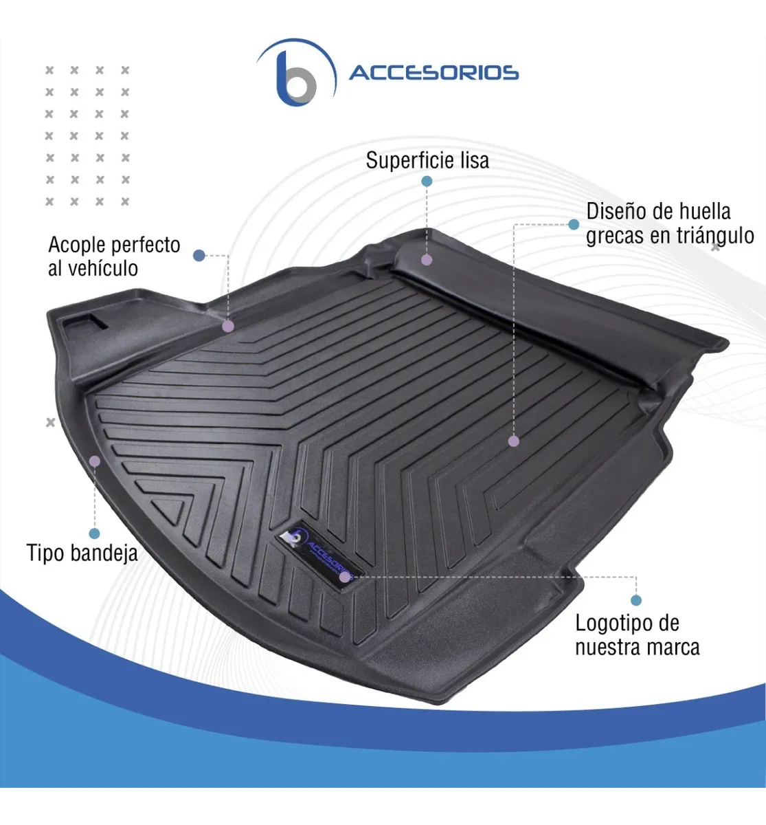 Tapete De Cajuela Tipo Bandeja Uso Rudo Para Audi A8 2022 - Image 3