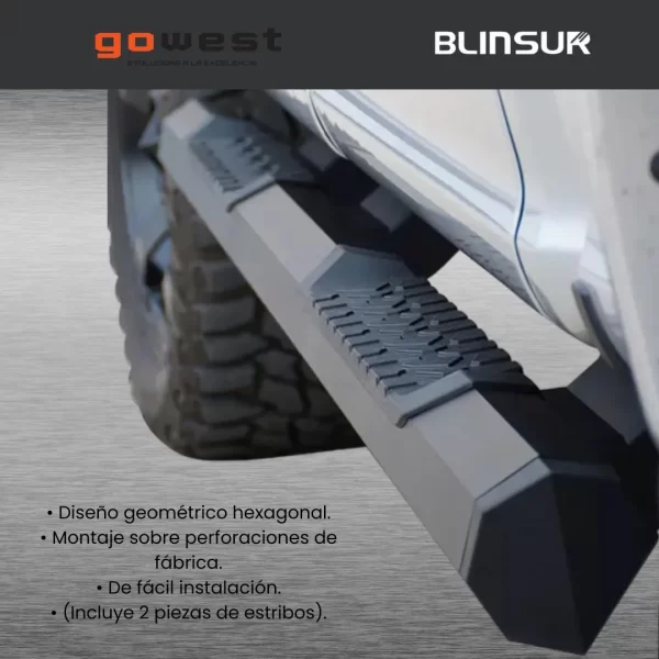 Estribos Serie 700 Negros Para Jeep Jk 2007 - 2018 4 Puertas