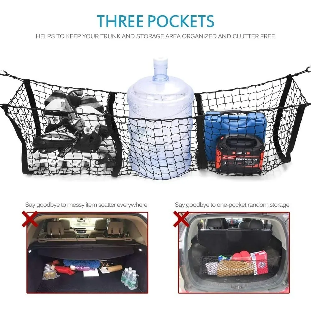 Mictuning Red De Almacenamiento De 3 Bolsillos Para Cajuela - Image 3