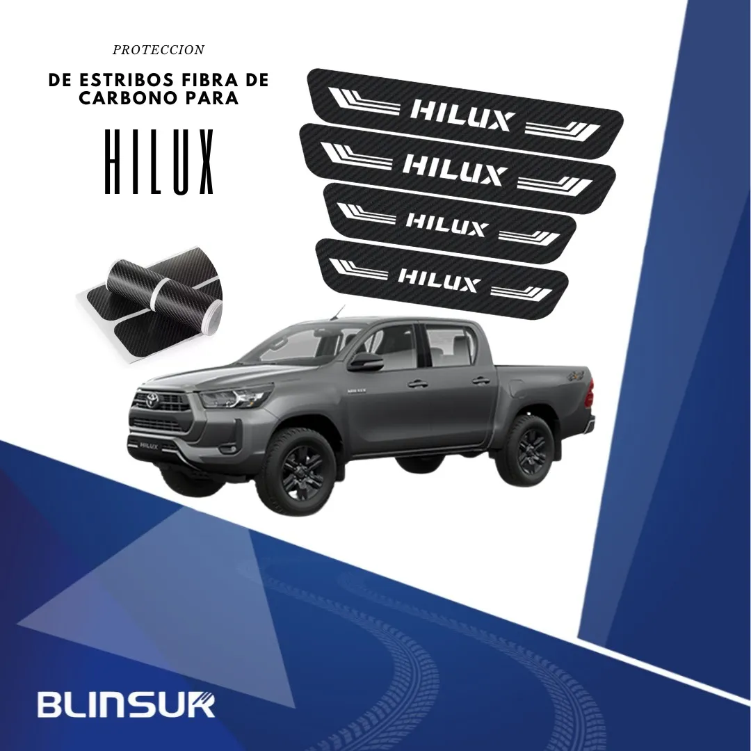 Sticker Protección Bl De Estribos Puertas Para Hilux. - Image 3