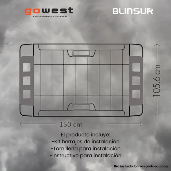 Canastilla Porta Equipaje Montana 145.5 X 105.6 Cm Go West