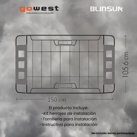 Canastilla Porta Equipaje Montana 145.5 X 105.6 Cm Go West - Image 3