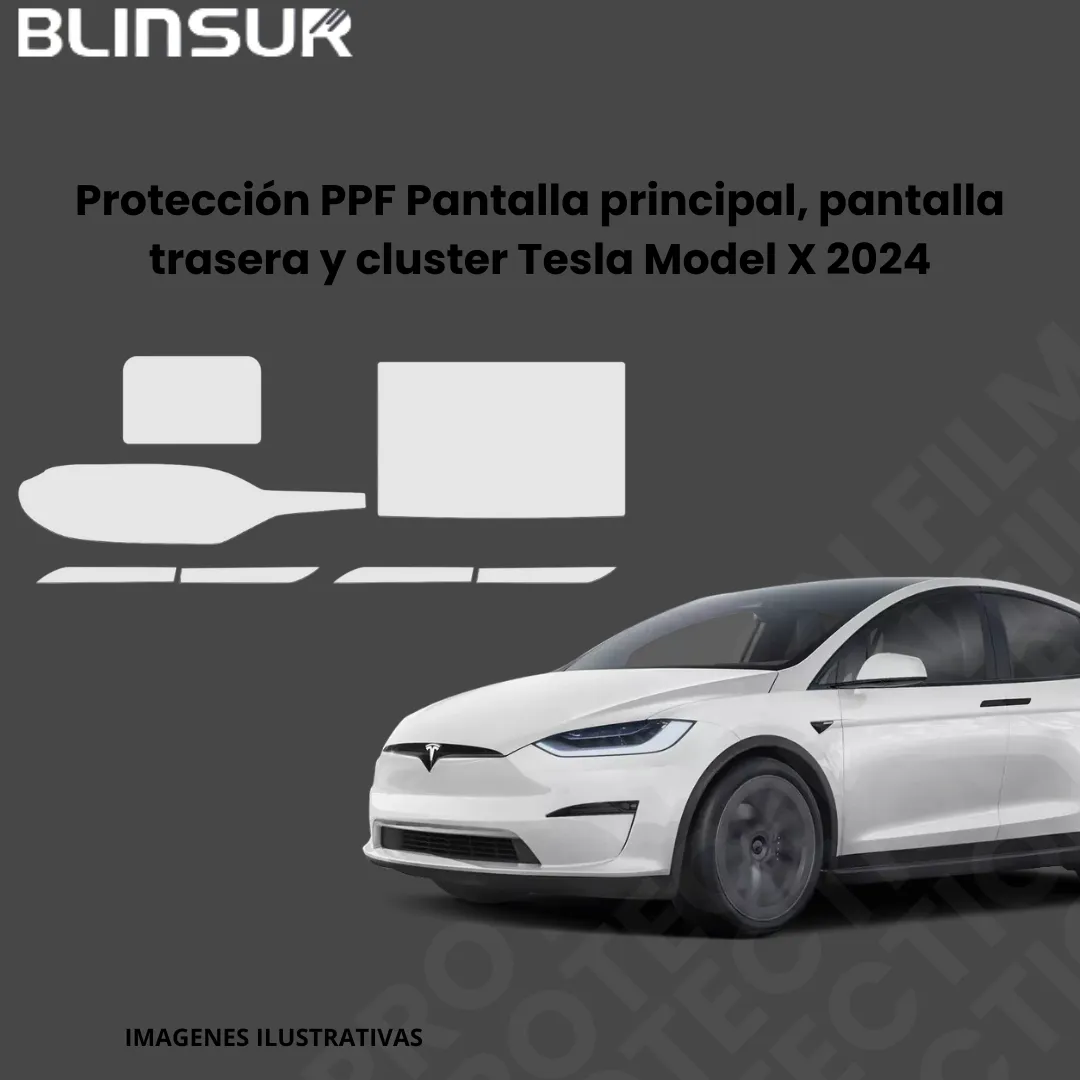 Ppf Pantalla Principal, Trasera Y Cluster Tesla Model X 2024 - Image 3