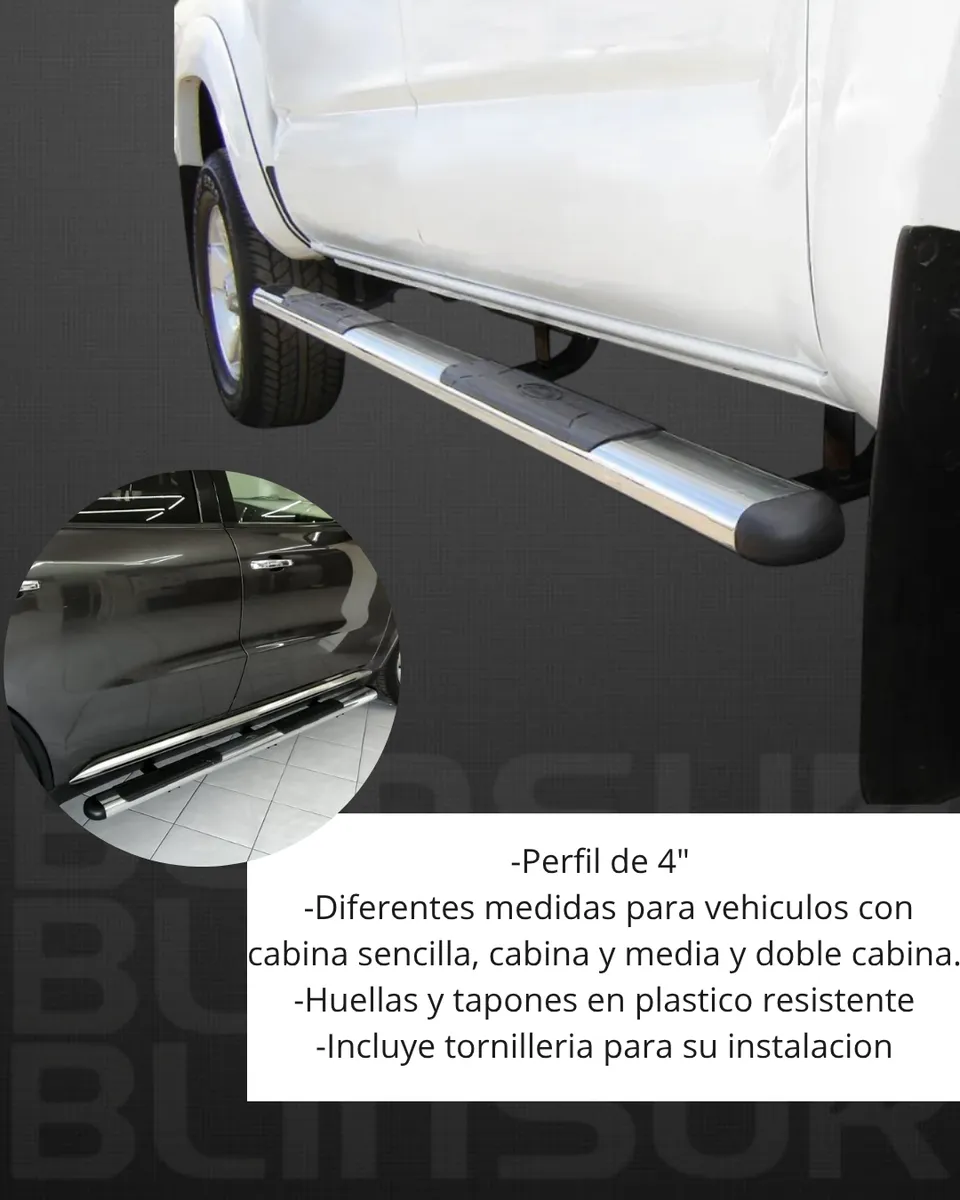 Estribos Gh Cromados Ford Lobo Doble Cabina 2015 - 2024 - Image 3