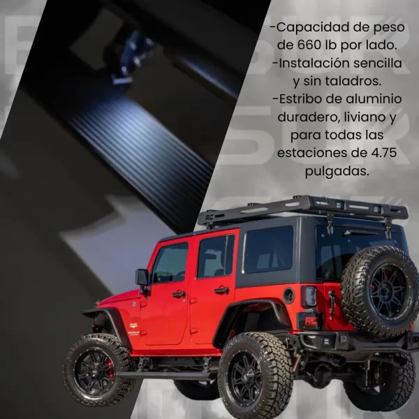 Estribos Electricos Rc Para Jeep Jk 4 Puertas 2007 - 2018