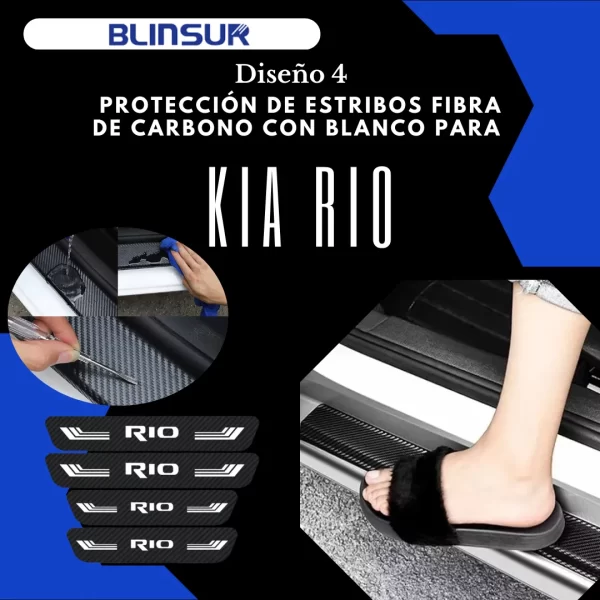 Sticker Protección De Estribos Para Kia Rio Diseño 4