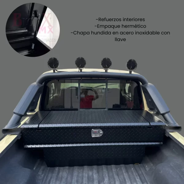 Caja De Herramientas Para Toyota Hilux 2016-2024+ C/roll Bar