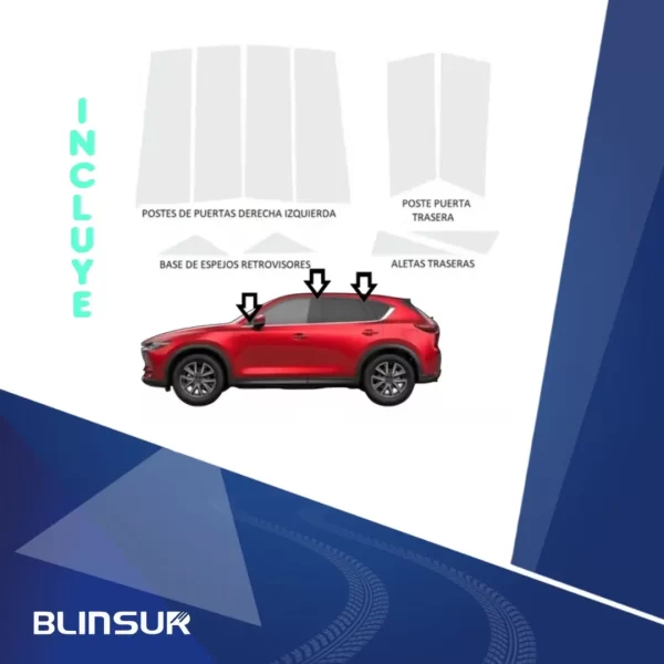 Protección De Pintura Negro Piano Mazda Cx5 2019 Al 2023