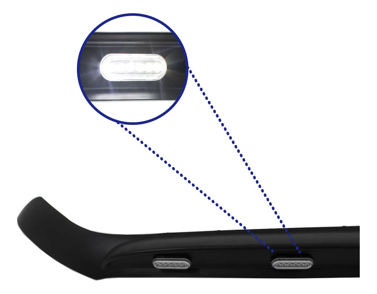 Deflector De Cofre Negr Con Led Para Ford Ranger 2016 - 2023 - Image 3