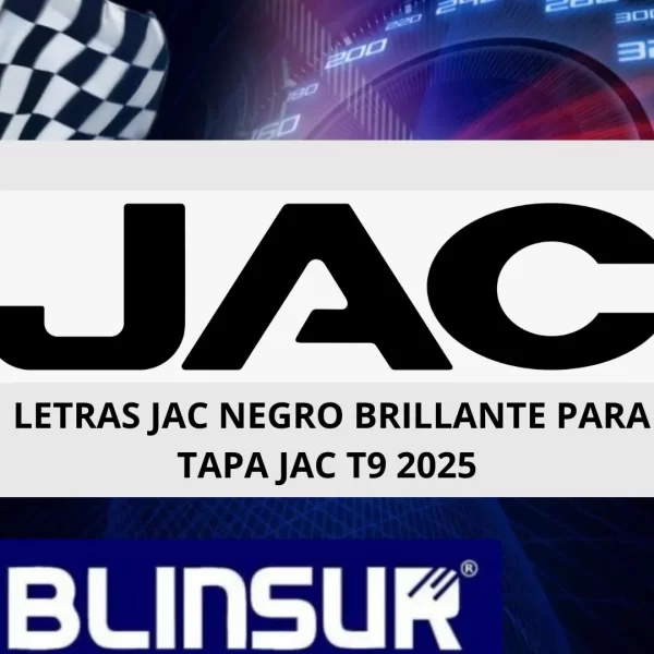 Letras Jac Negro Brillante Para Tapa Jac T9 2025