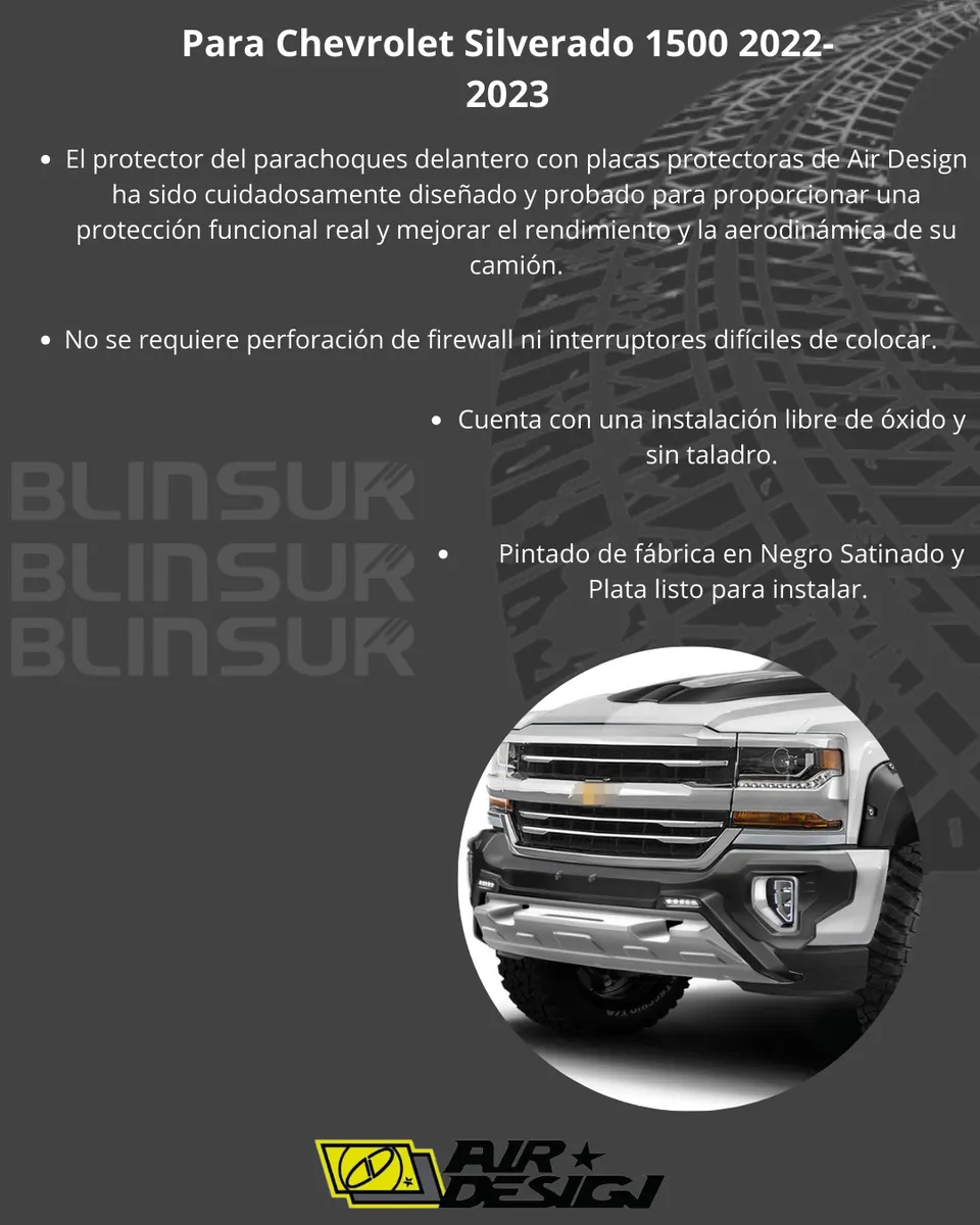 Bumper Fascia Delantera Air Design Silverado 2022 - 2025 - Image 3