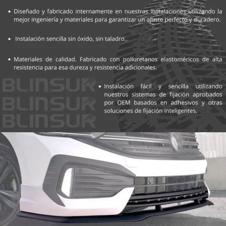 Spoiler Delantero Con Splitter Vw Jetta 2022 - 2024 - Image 3