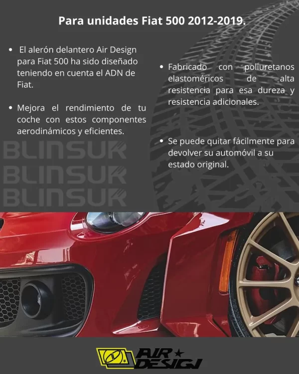 Spoiler Delantero Fiat 500 2012 - 2019