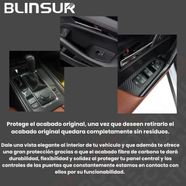 Proteccion Fibra De Carbono Panel Cen/puertas Mazda Cx5 2024