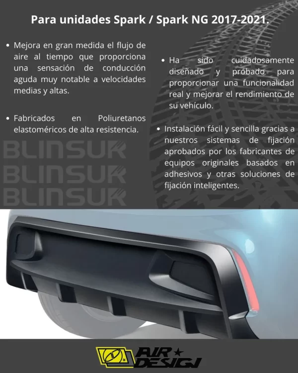 Difusor Trasero Chevrolet Spark/spark Ng 2017 - 2021