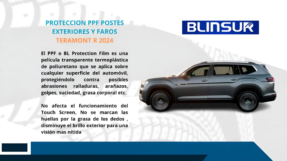 Protecciòn Ppf Postes Exteriores Y Faros Teramont R 2024 - Image 3