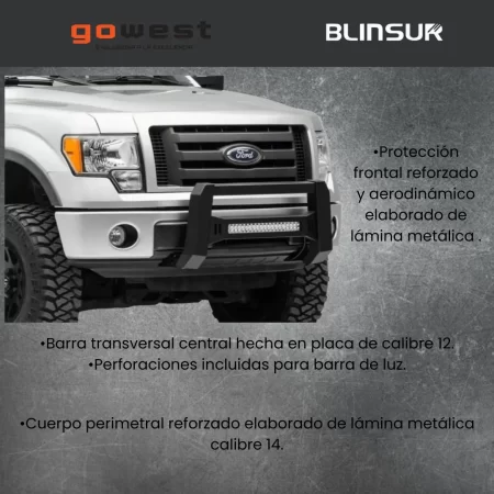 Centro De Burrera Baja Bar Ford F150 Lobo 2015 - 2020 Negra - Image 4