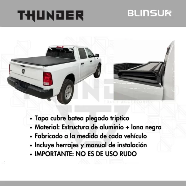 Tapa Cubre Batea Soft Tri Fold Ford F-150 2015 - 2019