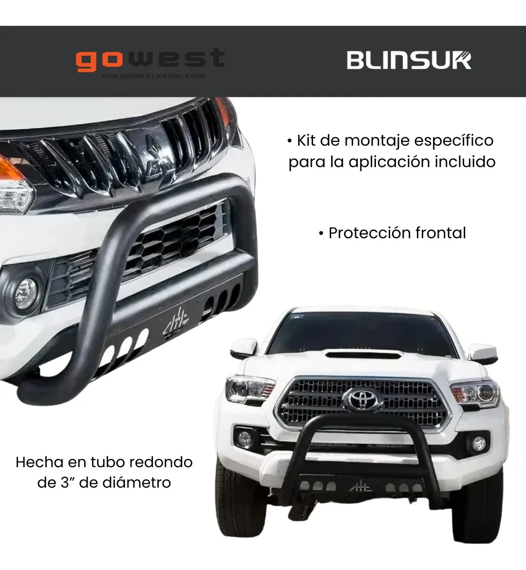 Burrera Protector Bar Negra Chevrolet Colorado 2004 - 2012 - Image 4