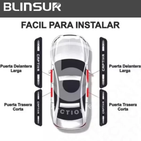 Sticker Protección De Estribos Puertas Chevrolet Captiva