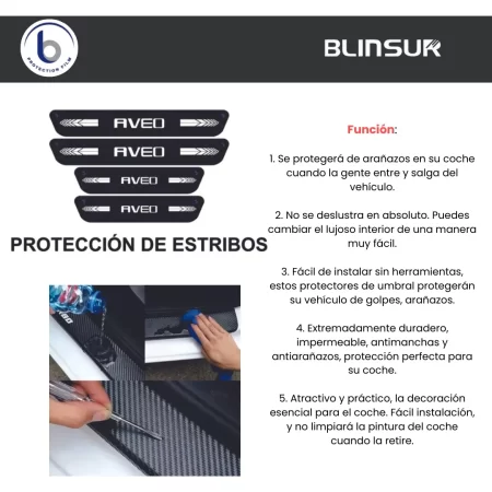 Protección De Estribos Puertas Genérico Chevrolet Aveo - Image 4