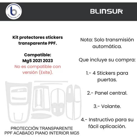 Kit Completo Sticker Puertas Y Panel Central Mg5 2021 2022 - Image 4