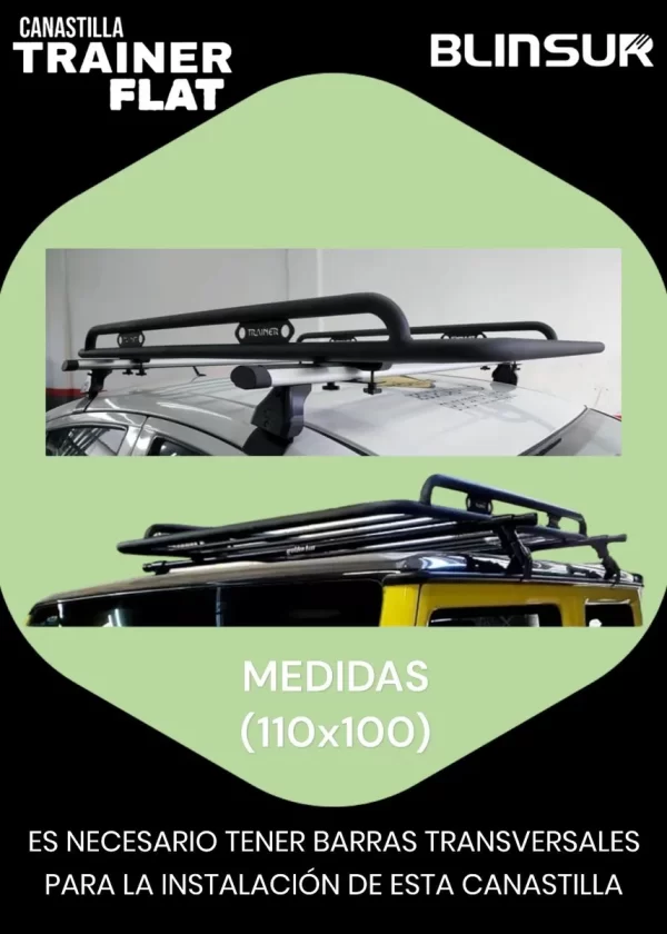 Canastilla Porta Equipaje Trainer Negra 110 X 100 Cm