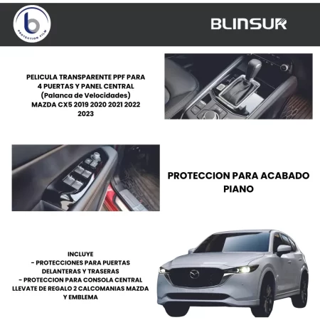 Protector Ppf Consola Central Puertas Mazda Cx5 2021 - Image 4