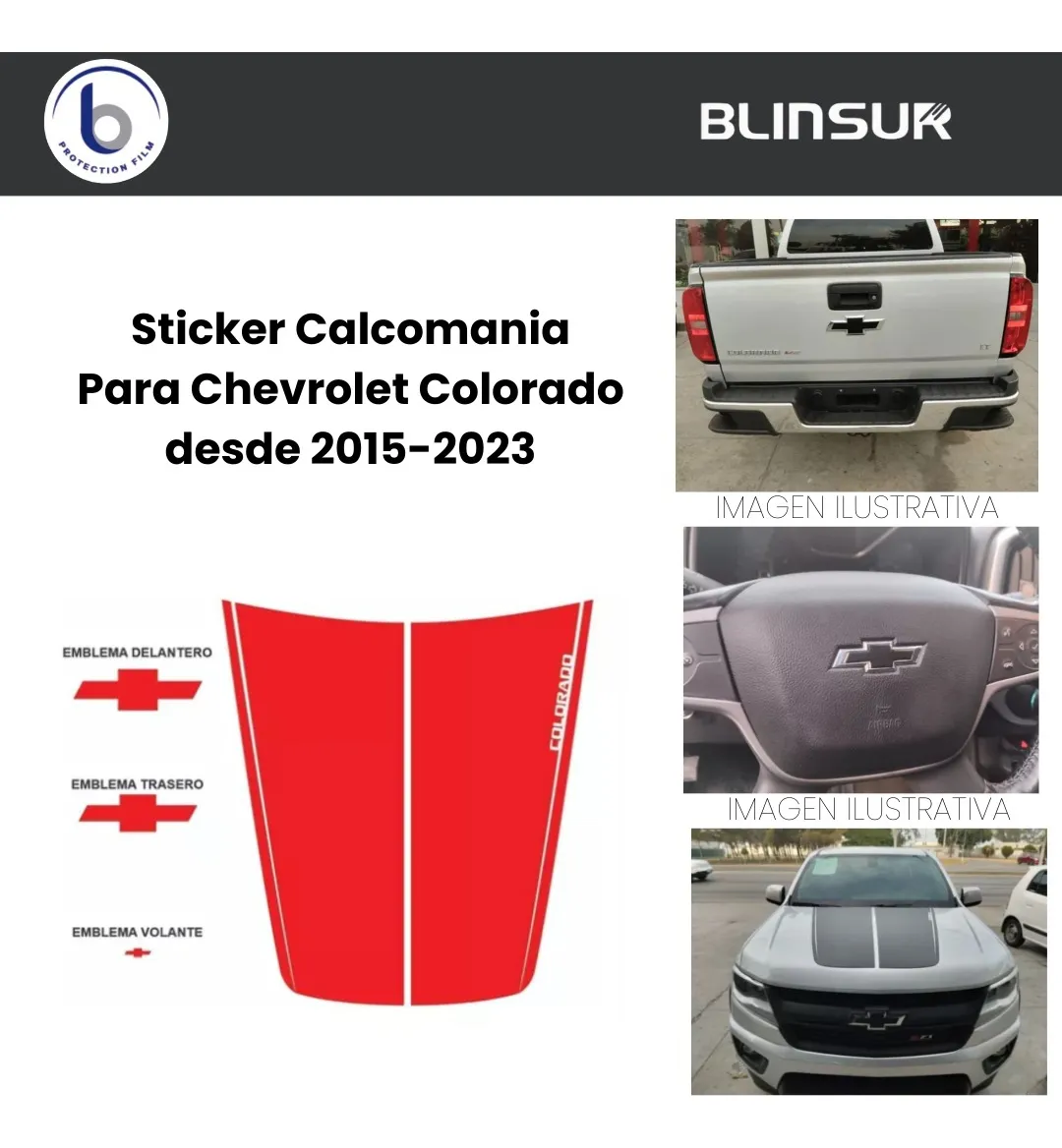 Calcomanía Para Cofre Compatible Con Chevrolet Colorado - Image 4