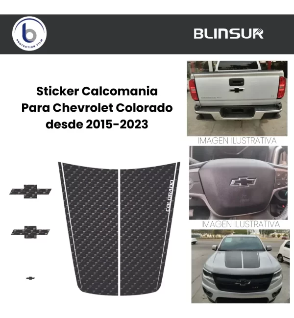 Calcomanía Para Cofre Compatible Con Chevrolet Colorado