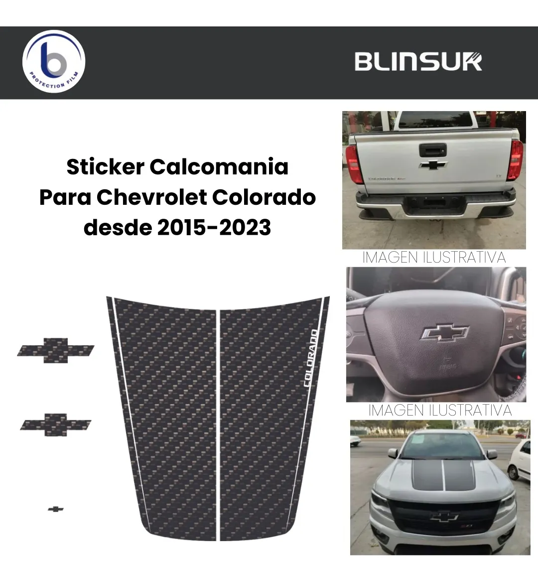 Calcomanía Para Cofre Compatible Con Chevrolet Colorado - Image 4