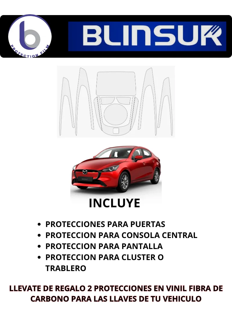 Kit Proteccion Ppf Para Acabado Piano Mazda 2 2024 - Image 4