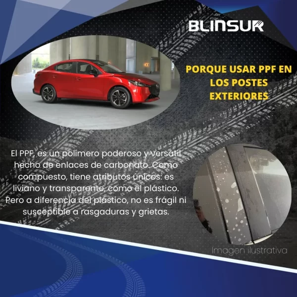 Protector Bl Postes Exteriores Para Mazda 2 2019 Al 2023