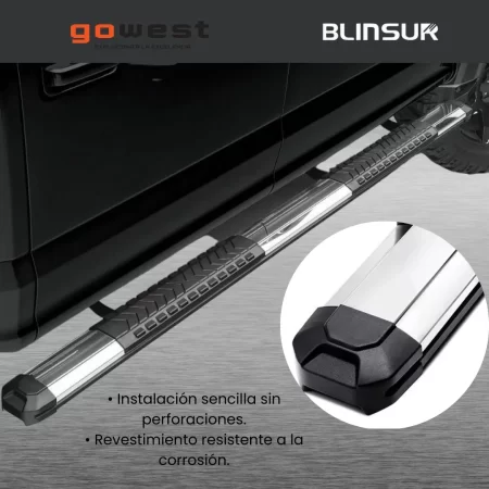 Estribos Serie 400 Inoxidables Para Toyota Hilux 2016 - 2024 - Image 4