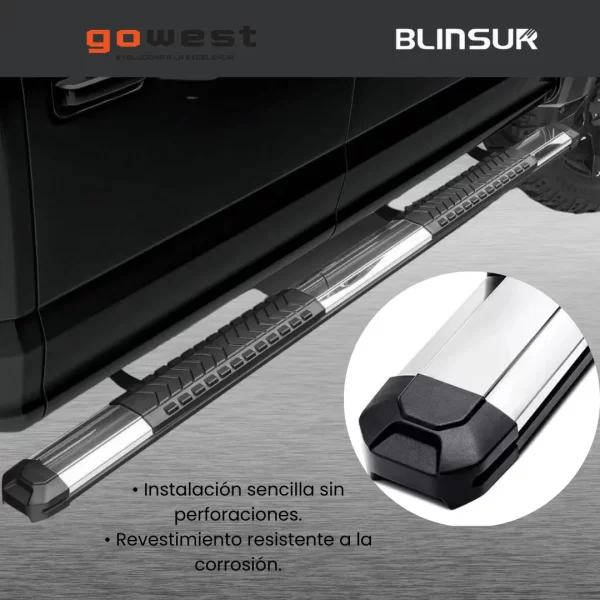 Estribos Serie 400 Inoxidables Para Toyota Hilux 2016 - 2024