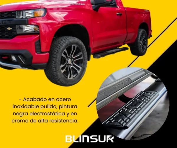 Estribos Bronx Ford Lobo Cabina Sencilla 1998-2003 Negro
