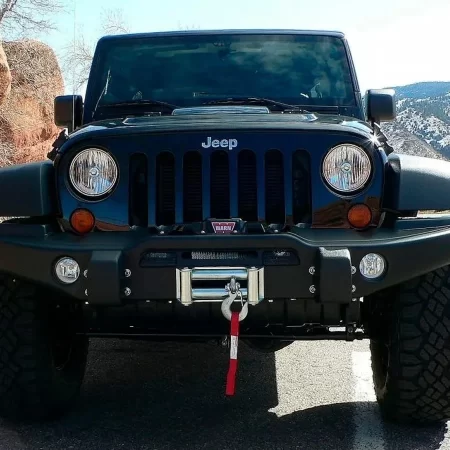 Defensa Jeep Jk Wrangler 2007 - 2018 Con Base Para Winch Del - Image 4