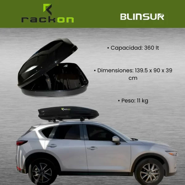 Hamburguesa Portaequipaje Universal S3 360 Litros Rackon