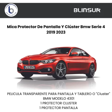 Mica Protector De Pantalla Y Clúster Bmw Serie 4 2019  2023 - Image 4