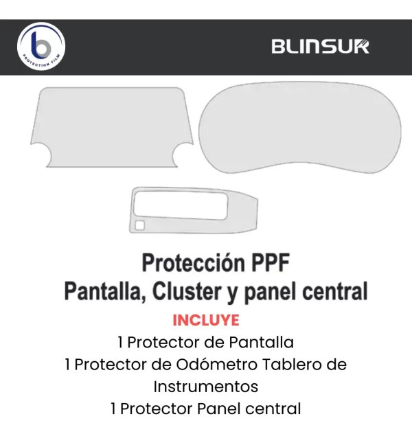 Protección Ppf Pantalla, Clúster Y Panel Central Sentra 2023