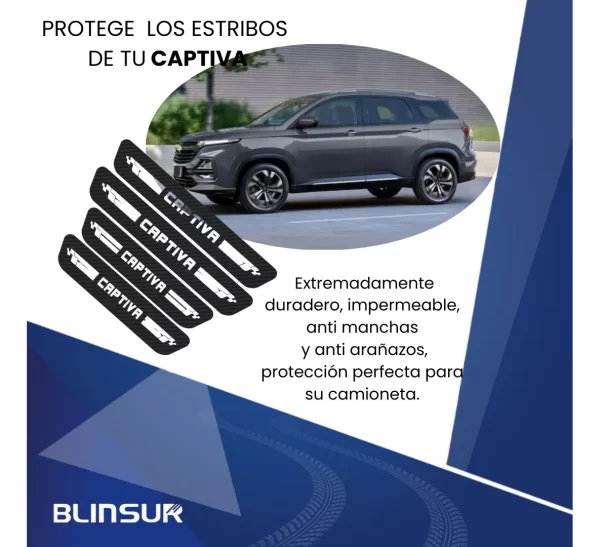 Protección De Estribos 4 Puertas Genérico Captiva Diseño 10
