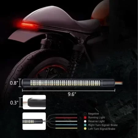 Luz Led Trasera Motocicleta Mictuning  Triple Señal De Giro - Image 4