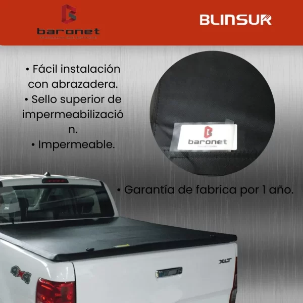 Tapa Cubre Batea Lona Tri Fold Volkswagen Amarok 2010 - 2022