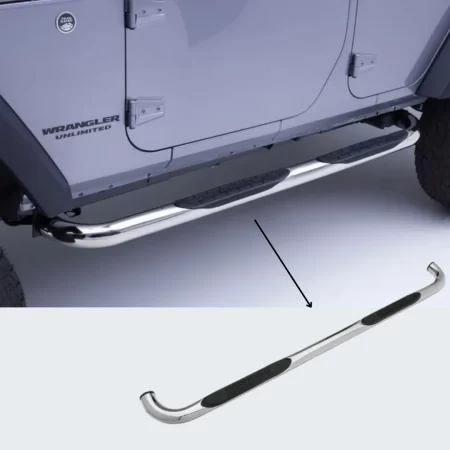 Estribos Redondos 3  Go Rhino Jeep Wrangler Jl 18-22 (4p) - Image 4