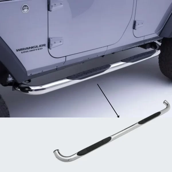 Estribos Redondos 3  Go Rhino Jeep Wrangler Jl 18-22 (4p)