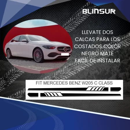 Sticker Bl Rotulo Negro Mate Compatible Con Mercedes Benz - Image 4